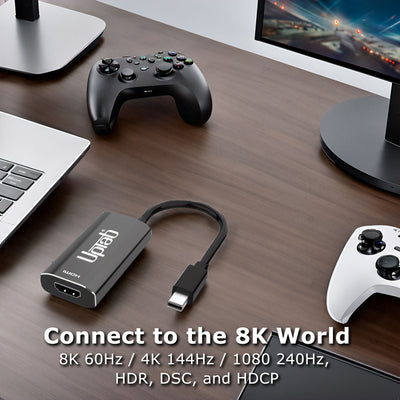 Mini DisplayPort 1.4 to HDMI 2.1 8K Adapter